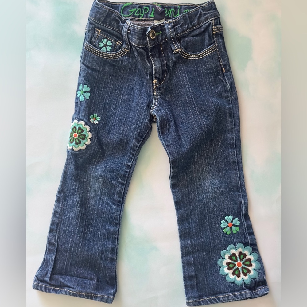 Gap Kids Embroidered Denim Jeans Size 3T